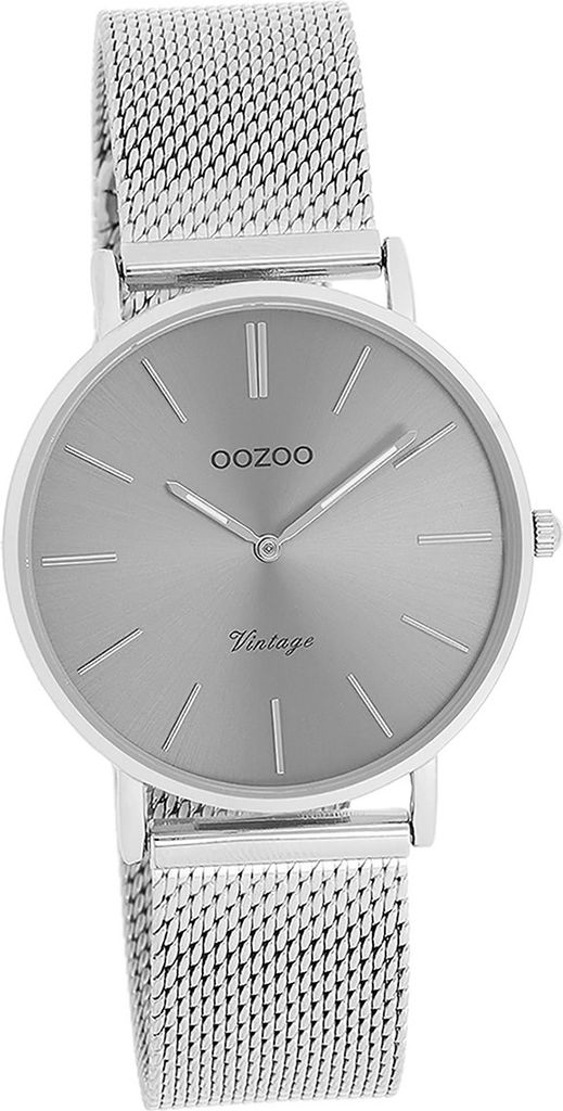 Oozoo Metall Damen Uhr matt Analog Quarzuhr Armband silber Timepieces D2UOC9939A