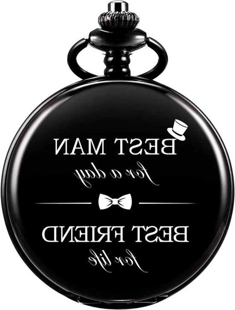 Montre de poche à quartz Best Man gravée pour garçon d'honneur cadeau