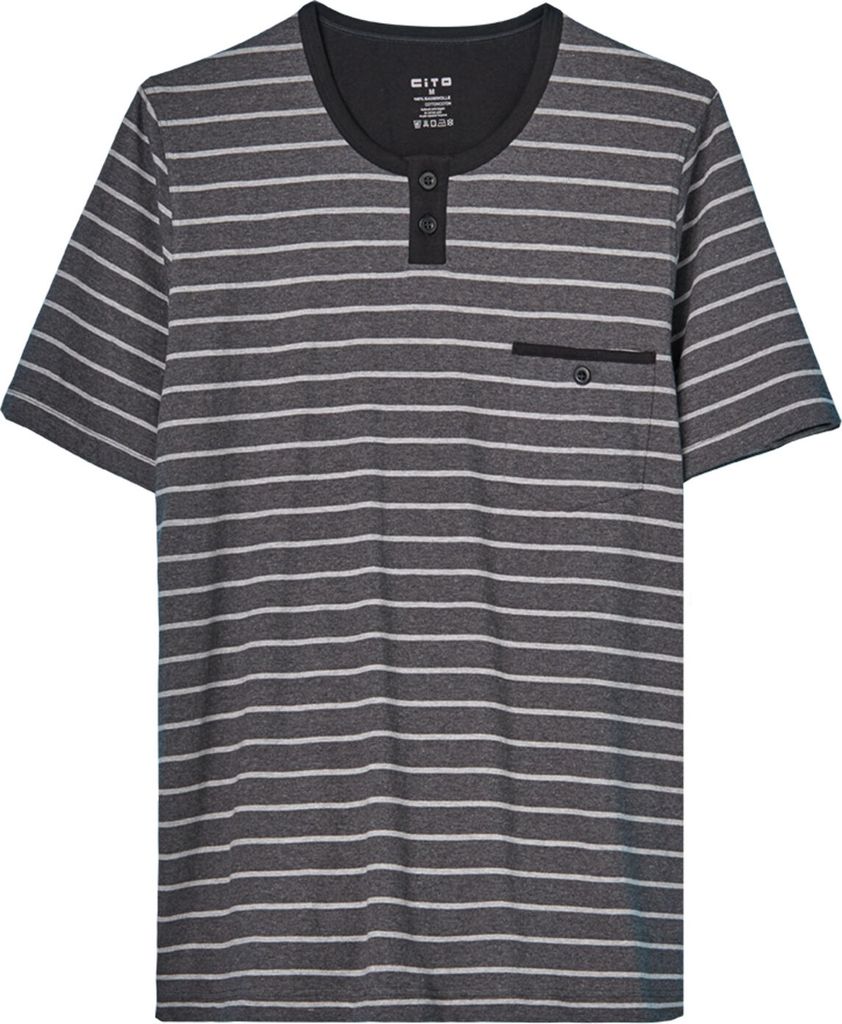 Herren Pyjama Oberteil kurz pure Baumwolle von der Marke CiTO S