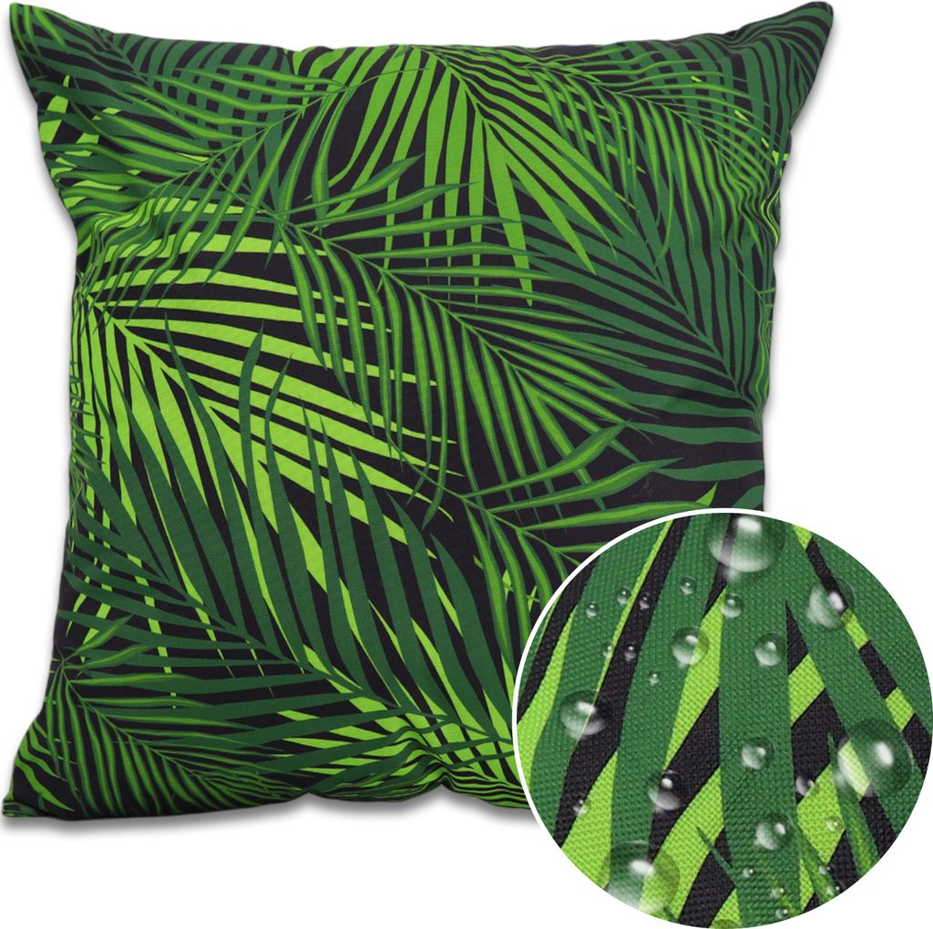 Domarex Gartenkissen Wasserdicht Botanic 45x45 cm – Terrassenkissen – Balkonkissen – Oxford-Gewebe UV-beständig – Füllung aus Silikonkuge...