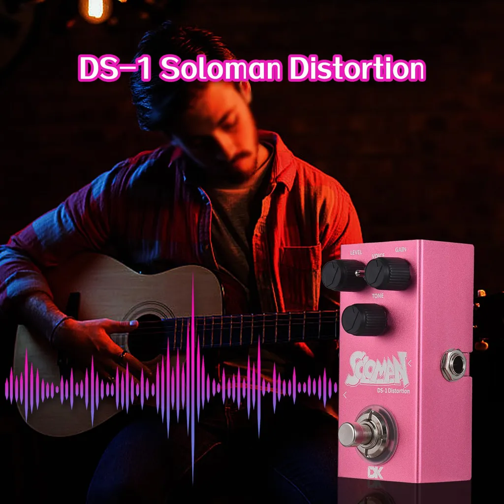 Distorsion Guitare True Bypass DK Soloman Boîtier Métal Interface 6.35mm