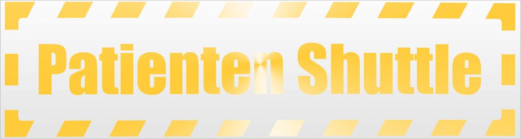 Kiwistar Patienten Shuttle gestreift Magnetschild Schild magnetisch - 20cm Gelb - reflektierend - Magnetfolie für Auto PKW Kfz