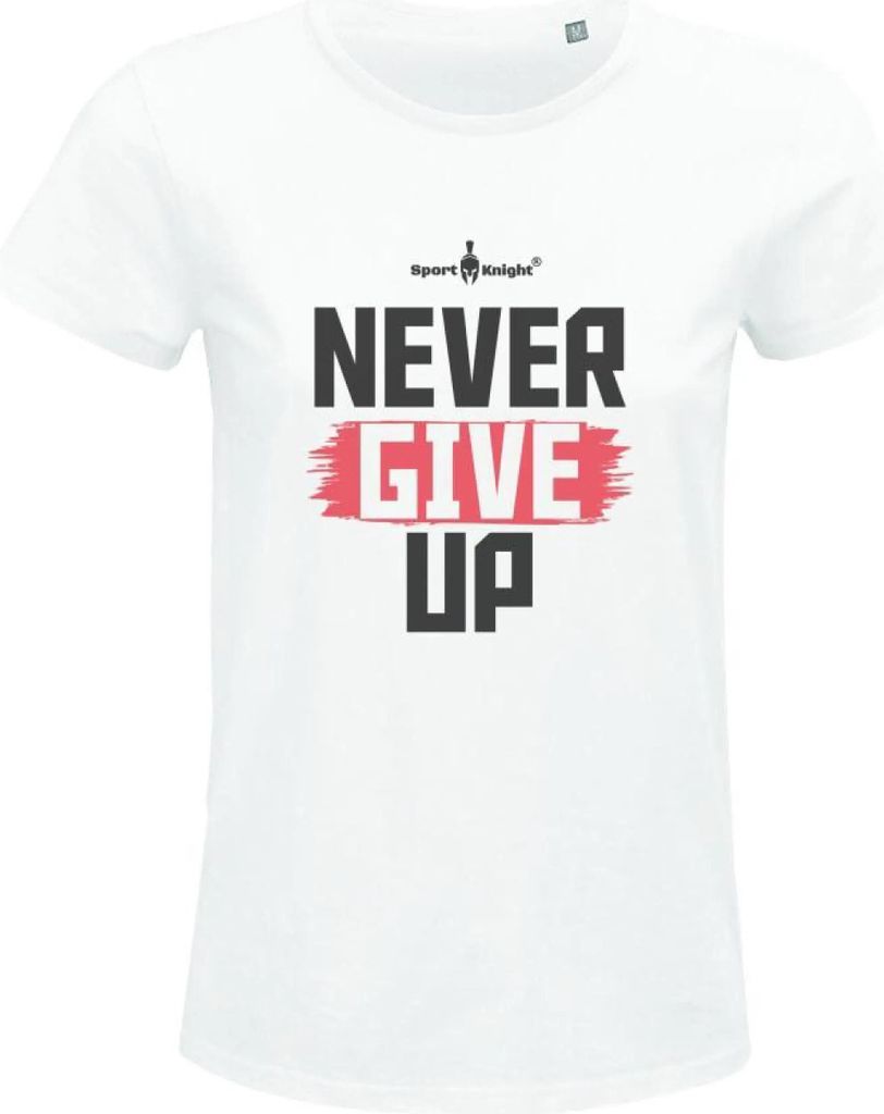 Sport-Knight Damen Fitness T-Shirt "Never Give Up" Organisch Classic