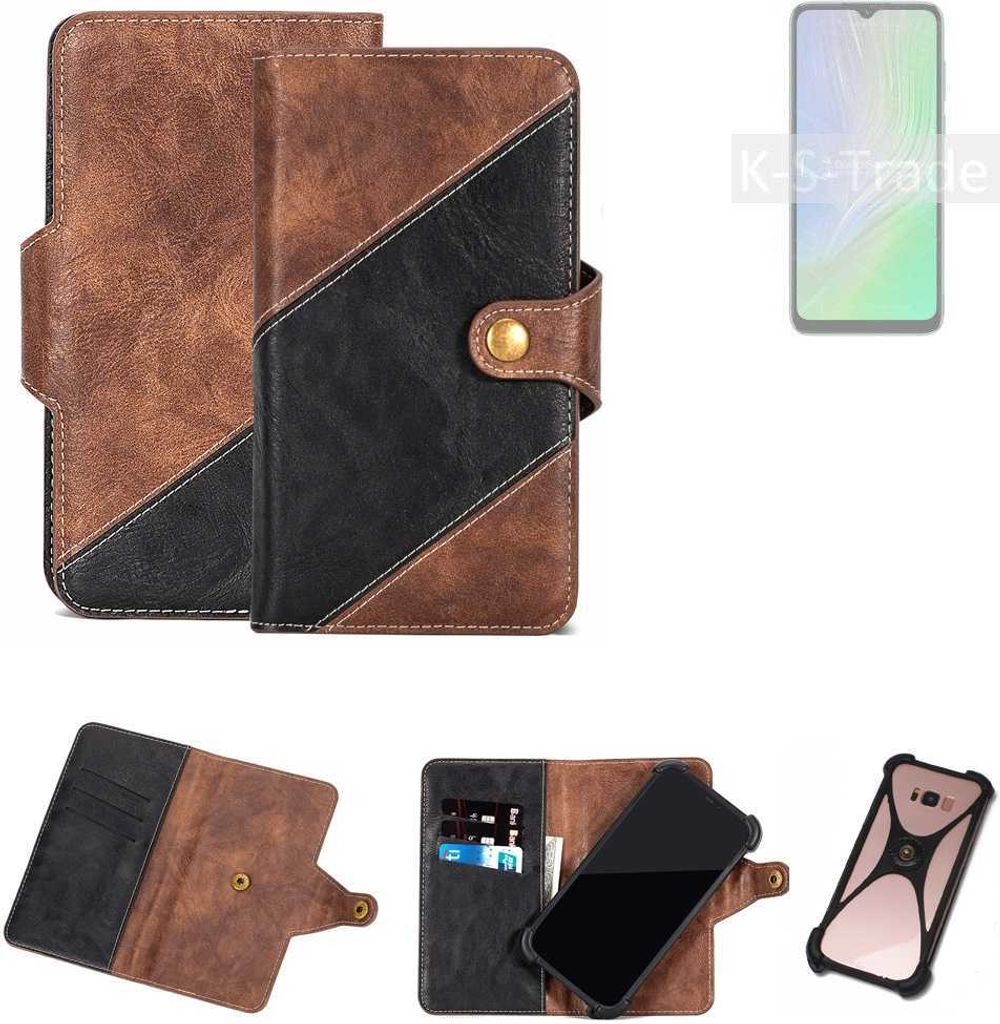 K-S-Trade Handyhülle Schutzhülle Bookstyle Case kompatibel mit Blackview A55 Klapphülle Cover Hülle Schutztasche 1x