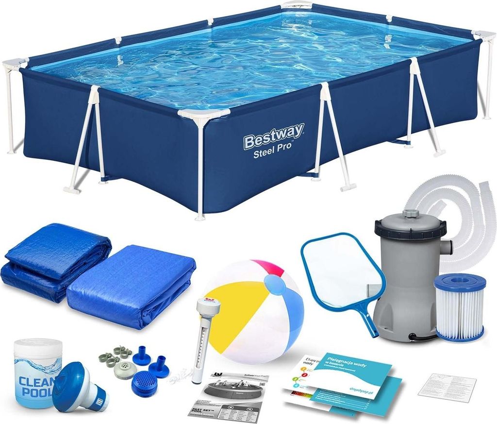 Piscina da giardino con cornice 300 x 201 x 66 cm 16in1 Immagine del prodotto 