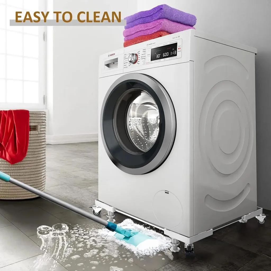Socle pour lave-linge réglable 47-69 cm - Support universel robuste blanc