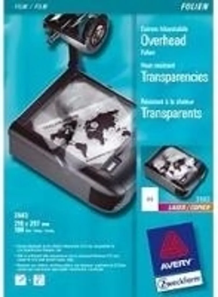 Support de Présentation A4 Film Transparent AVERY 3563 pour Réunion
