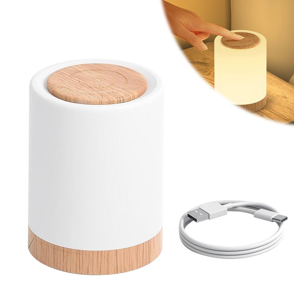 Lampe de chevet, Lampe de chevet tactile à intensité Image du produit 