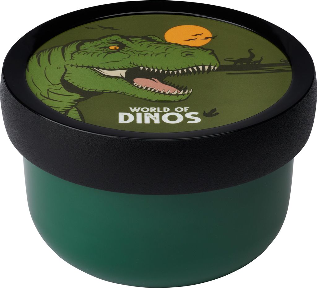 Mepal - Obstbox Campus - Snackbox für Kinder - Spülmaschinen- und mikrowellenfest - BPA-frei - 300 ml - Dino