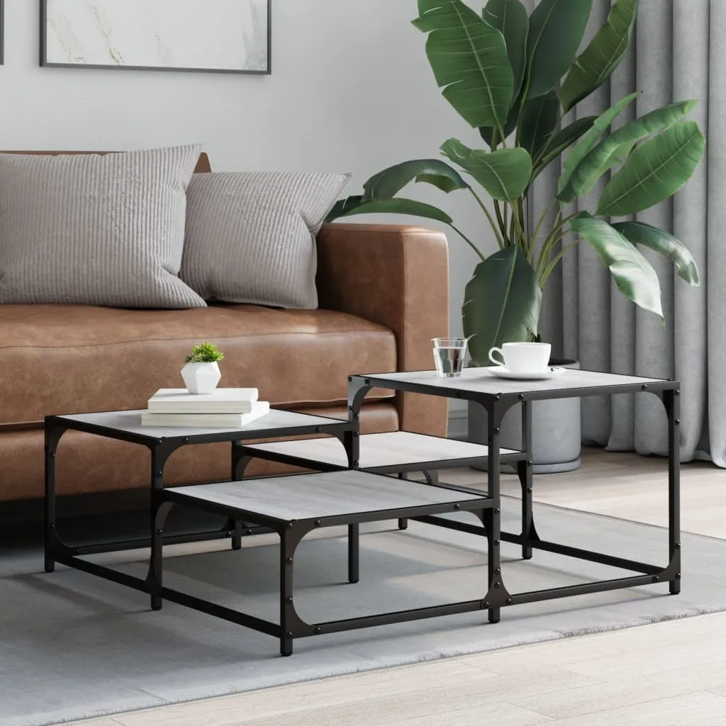 Tavolino da Caffè Moderno Grigio Sonoma 87,5cm - Estetica e Funzione - 3