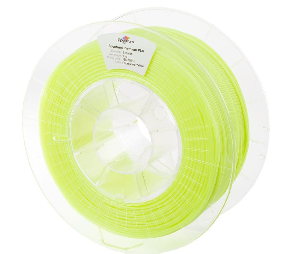 Spectrum 3D Filament, Premium PLA, 1,75mm, 1000g, 80017, gelb fluoreszierend