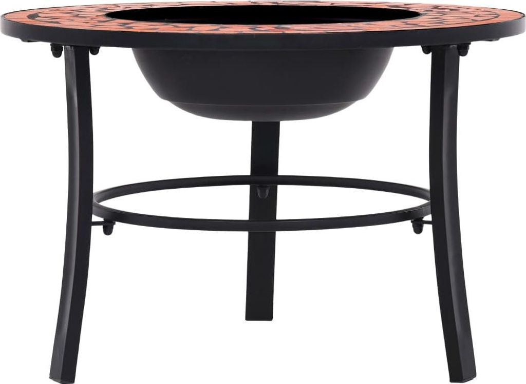 vidaXL Feuerstelle Mosaik Keramik Terracotta 68 cm