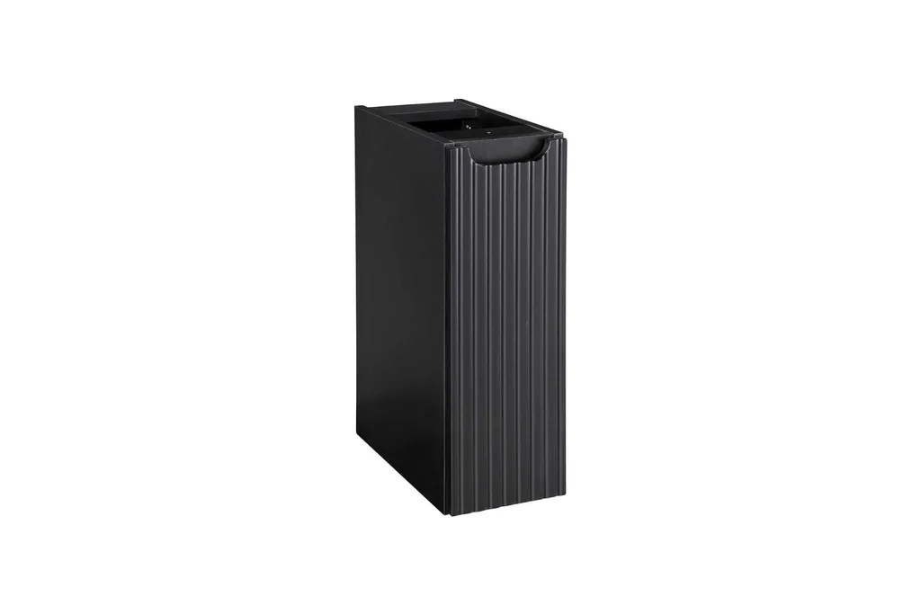 Luxury Set Bagno Nero Opaco 80 cm - Design Fresato in MDF Moderno