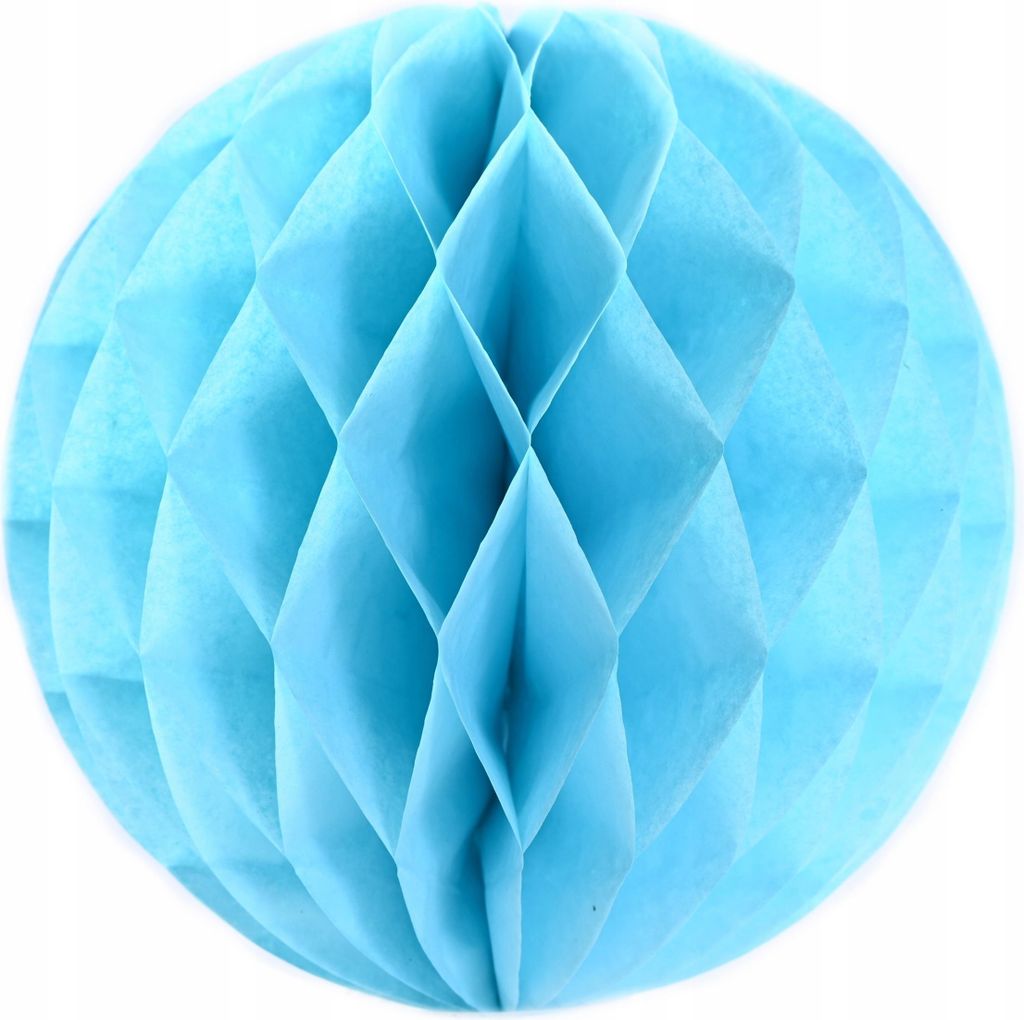 Papierrosette 25cm Wabenball - Party Deko Hängend - Blau Weiß Rosa - Stilvoll Feiern