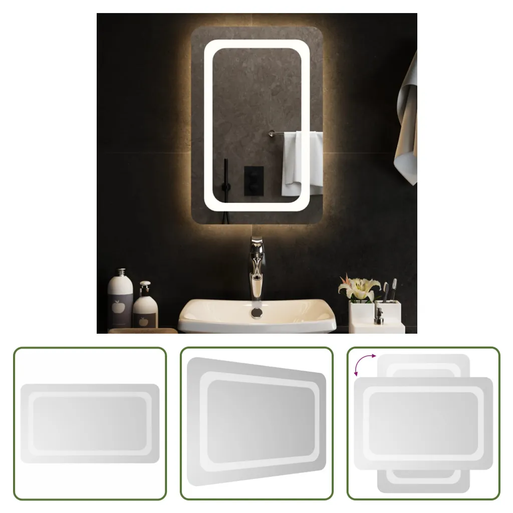 Specchio LED da Parete 40x60 cm - Ideale per Hotel e Case Vacanza