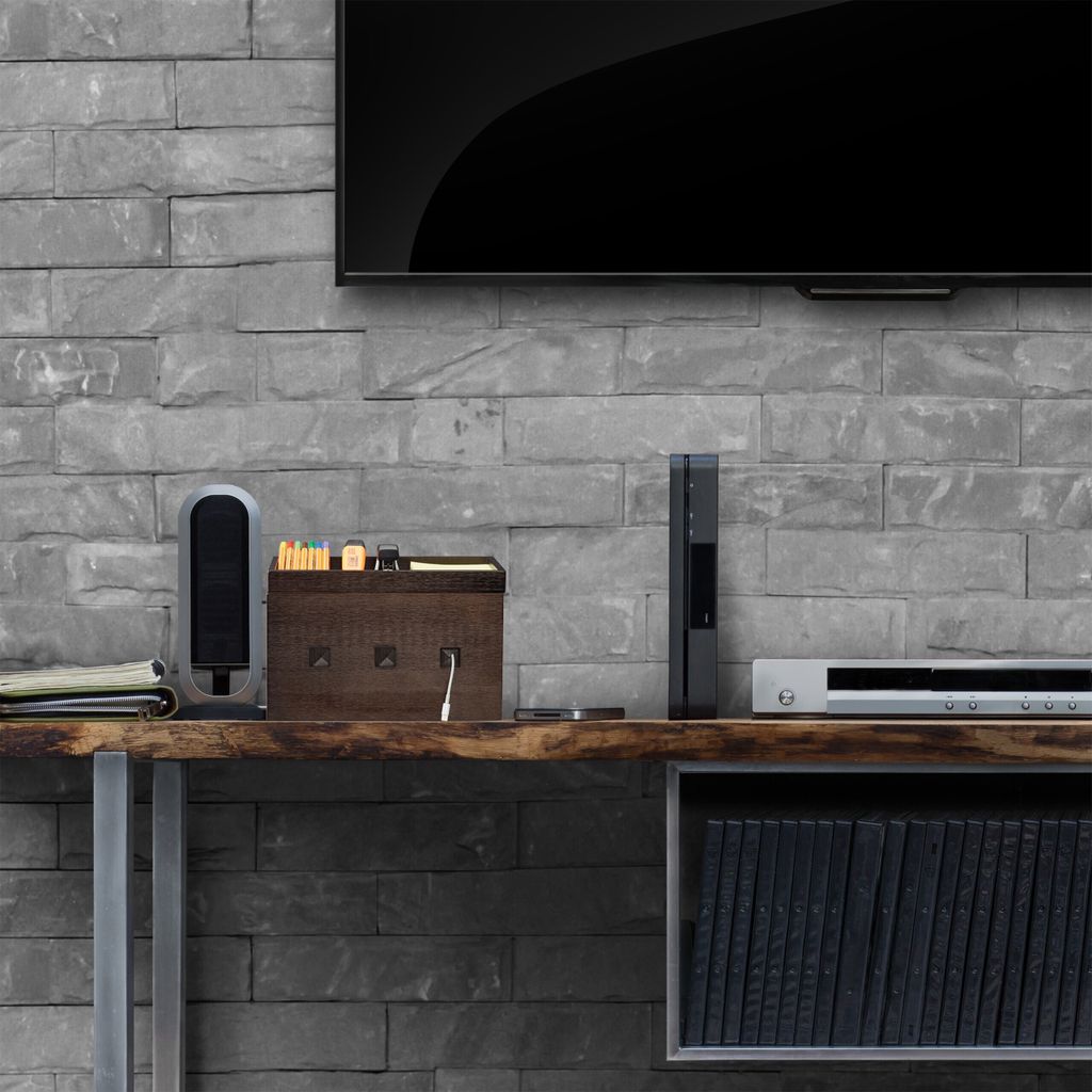 relaxdays Kabelbox Bambus dunkelbraun Produktbild 3