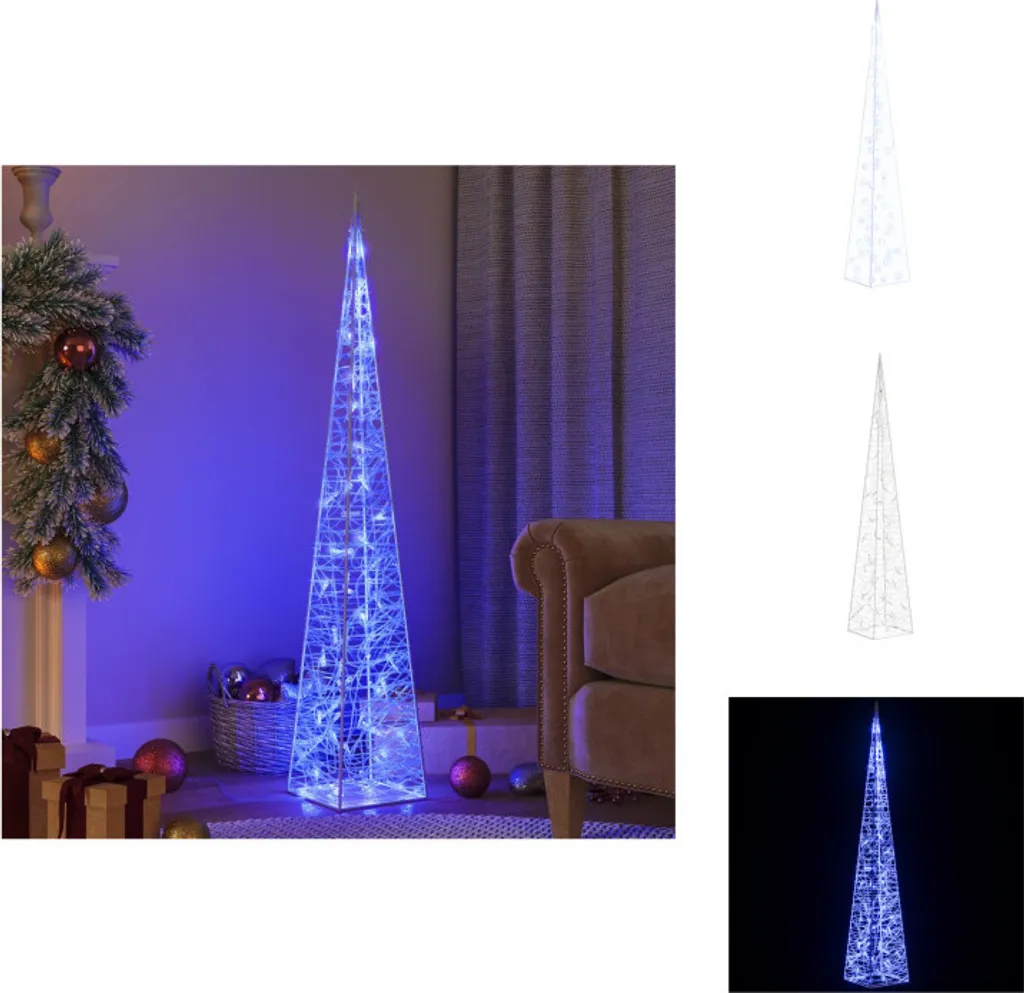 Décoration Lumineuse de Noël Cône LED Bleu 120 cm en Acrylique Design