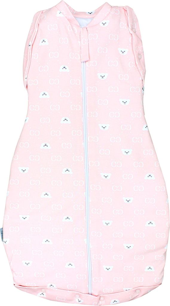 TupTam Baby Pucksack e Materialien Swaddle Bag Wattiert Babyschlafsack 2.5 TOG unisex, Farbe: Wattiert 2.5 TOG / Bärchen CC Rosa, Größe: 3-6 Monate