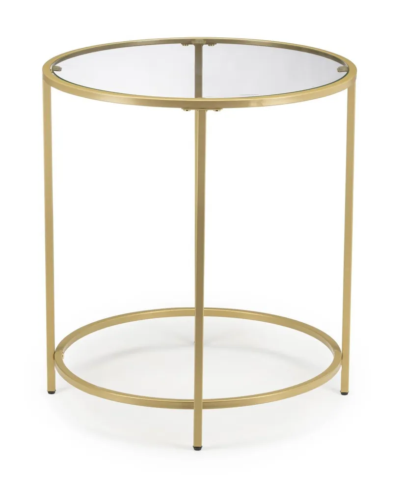 Petite table basse ronde or 50x55 cm pour optimiser l'espace avec style