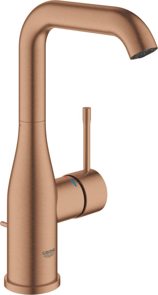 Grohe Essence Einhand-Waschtischbatterie, L-Size, schwenkbar, Ausladung 127mm, mit Zugstangen-Ablaufgarnitur, 24174DL1