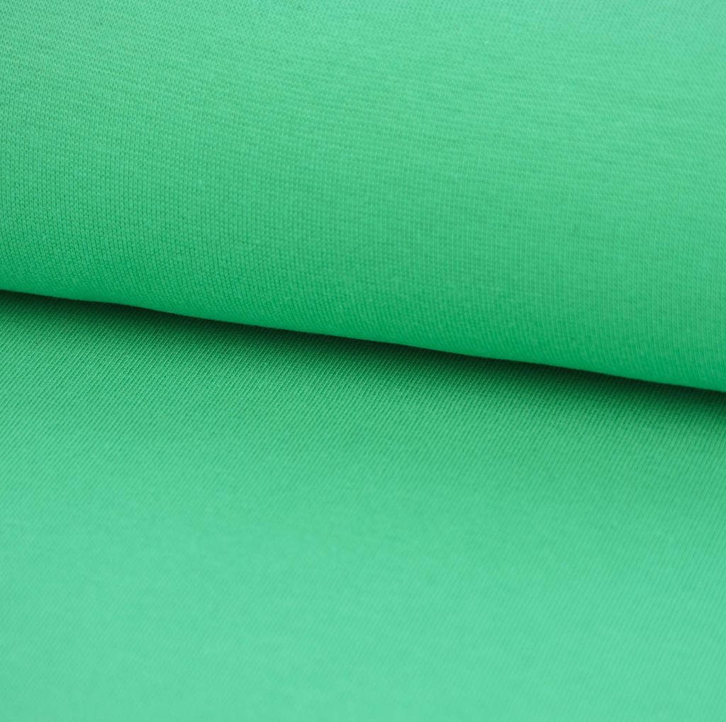 Bündchenstoff Schlauchware Organic Bio fein gras grün 35cm Breite