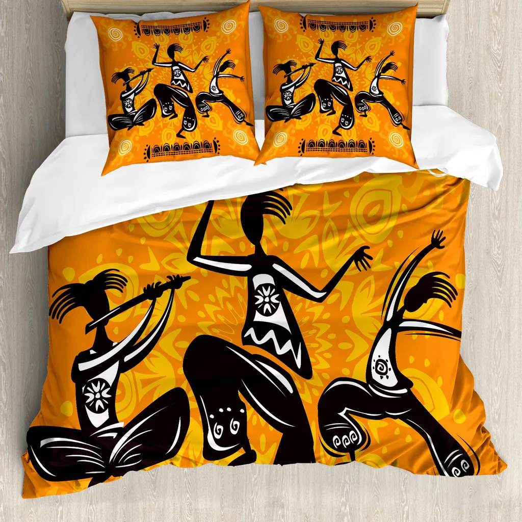 Set Copripiumino Matrimoniale Africano ABAKUHAUS 200x200 Ipoallergenico