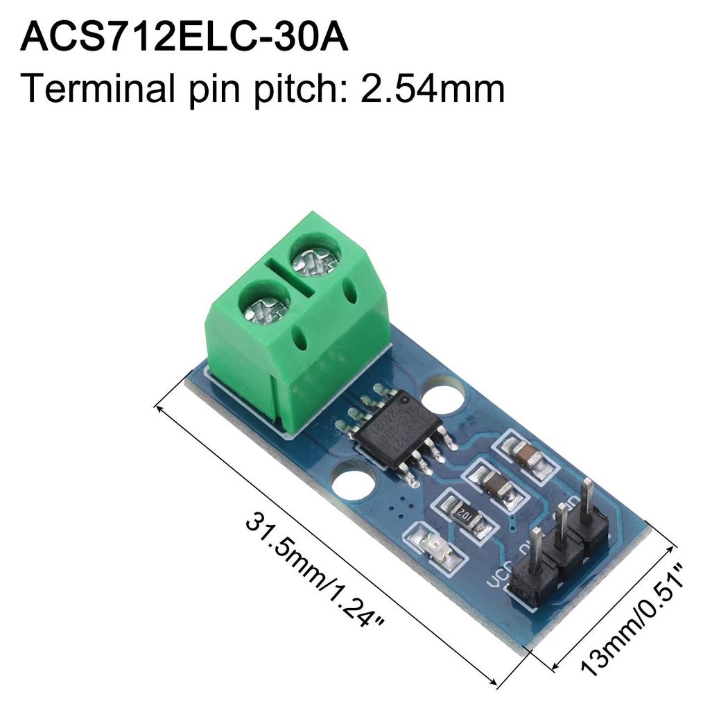 5 Stš¹cke ACS712 Stromsensor Modul 30A Bereich Hall-Effekt Stromsensor Strommessung AC/DC zur Erkennung von Strom