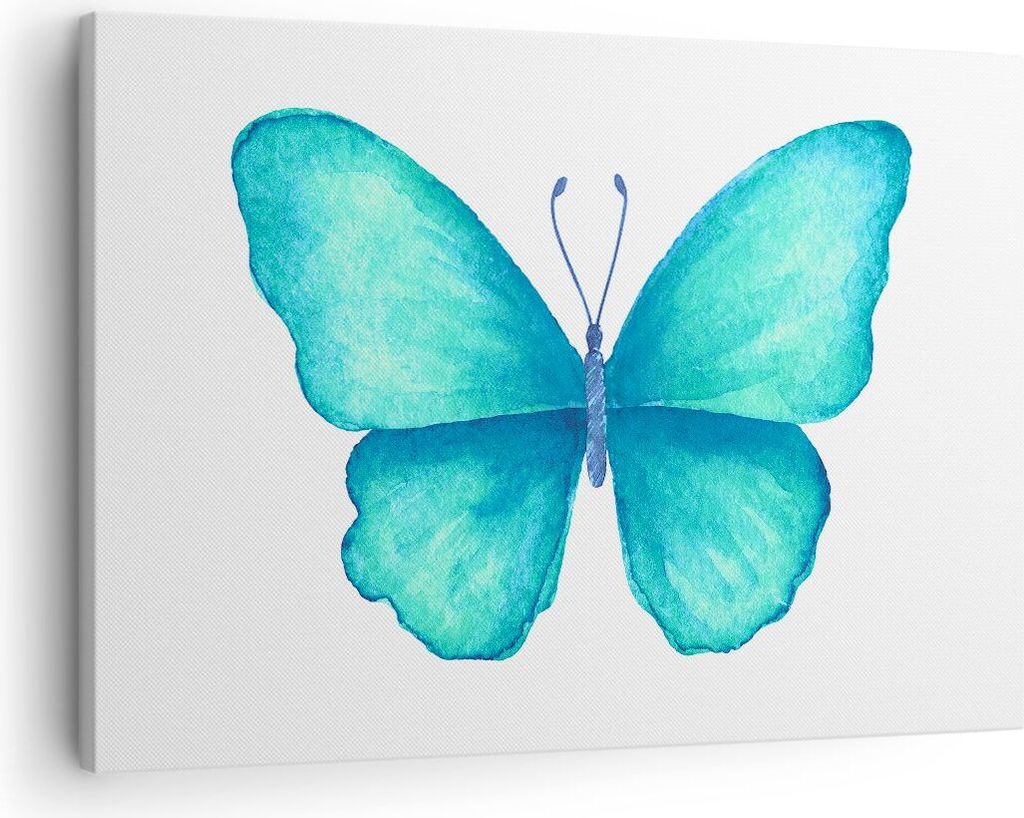 Bild auf Leinwand - Leinwandbild - Schmetterlinge Fliegen Kindheit Sommer - 70x50cm - Wand Bild - Wanddeko - Leinwanddruck - Bilder - Kunstdruck - ...
