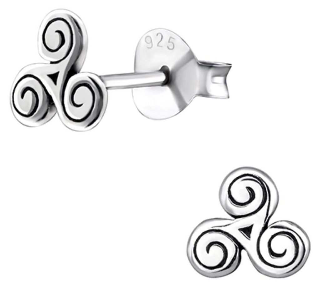 Keltische Symbole Ohrstecker: Ohrringe Silber 925 Produktbild 