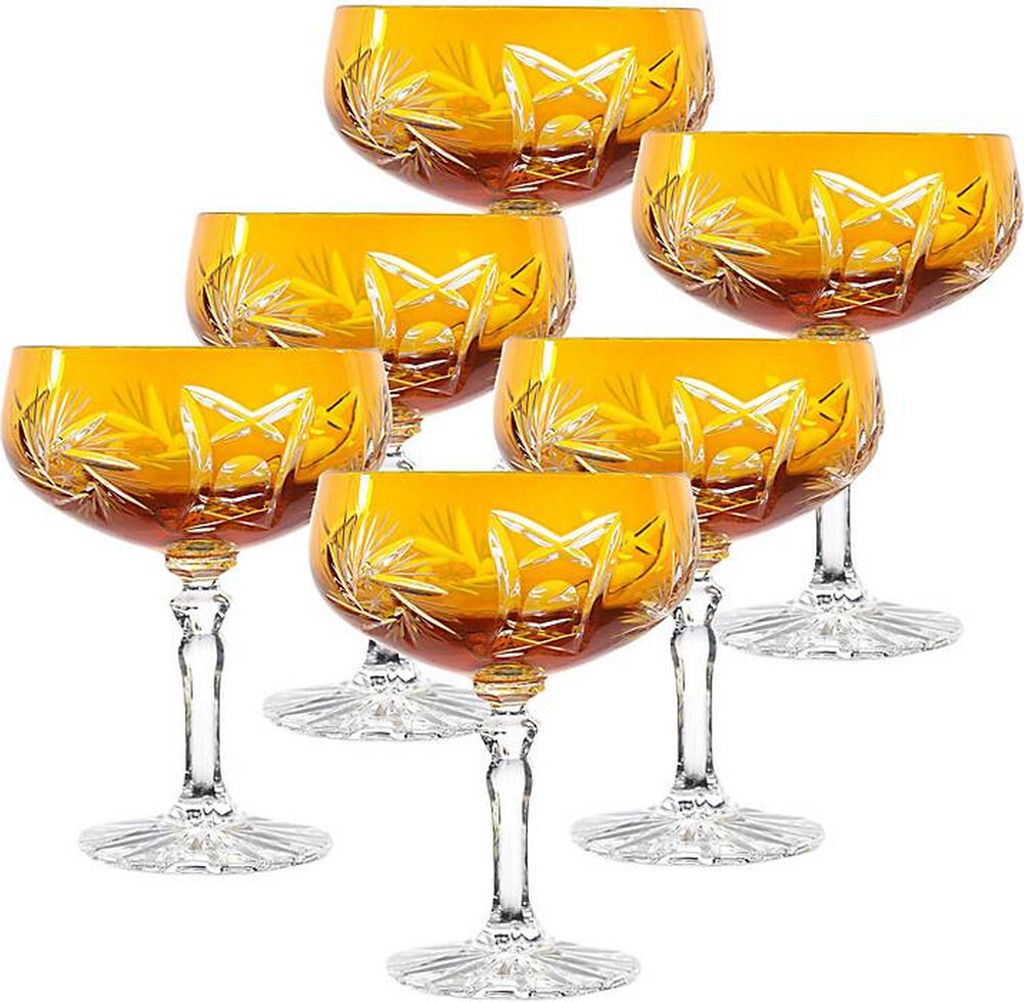Sektschale gelb Schleuderstern 6er Set (200ml)
