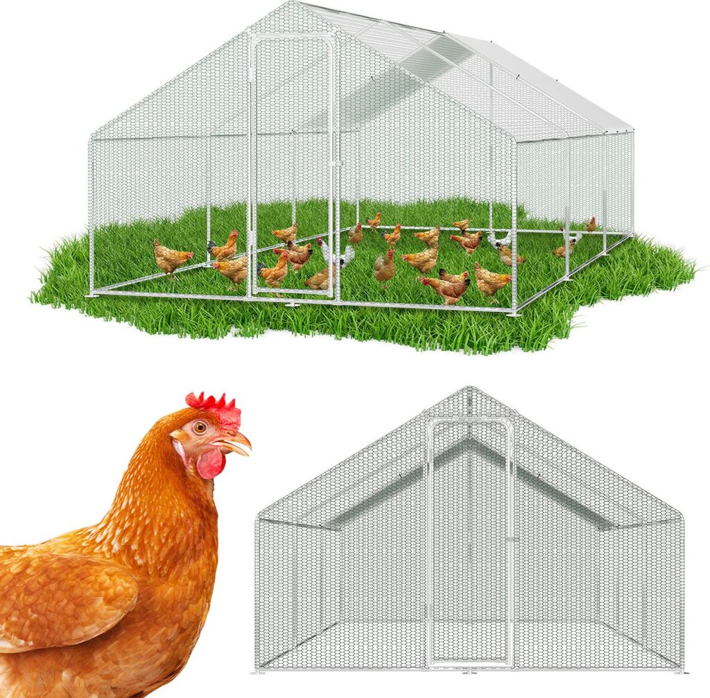 Aopunly 3x6x2m Outdoor Poulailler Toit Poulailler Cadre en Image du produit 