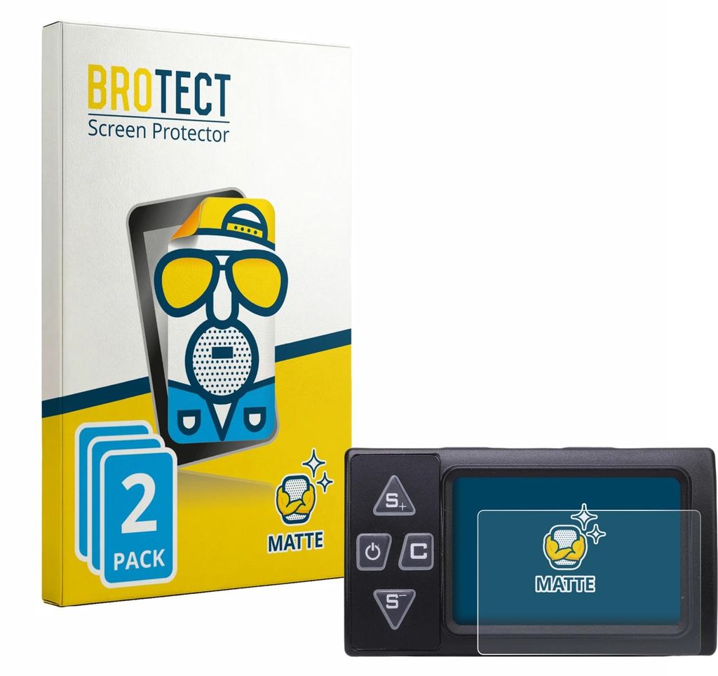 2x BROTECT Schutzfolie für Buachois Bike Computer Displayschutz Displayschutzfolie Folie Matt Entspiegelungsfolie