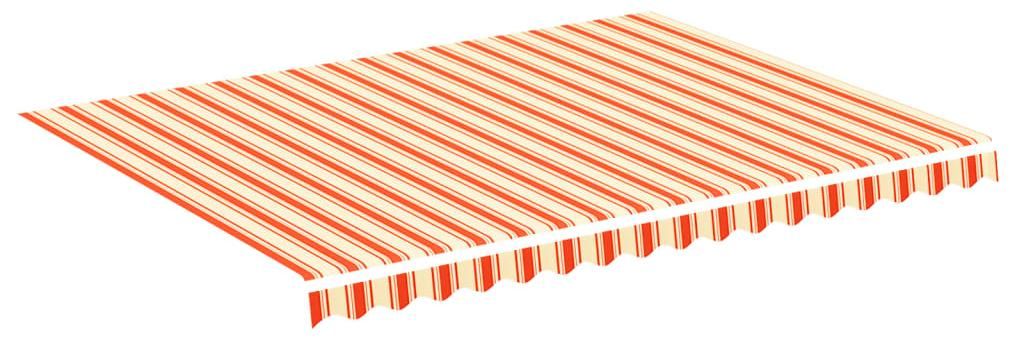 vidaXL Náhradní látka na markýzu, žlutá a oranžová, 400x300 Obrázek produktu 