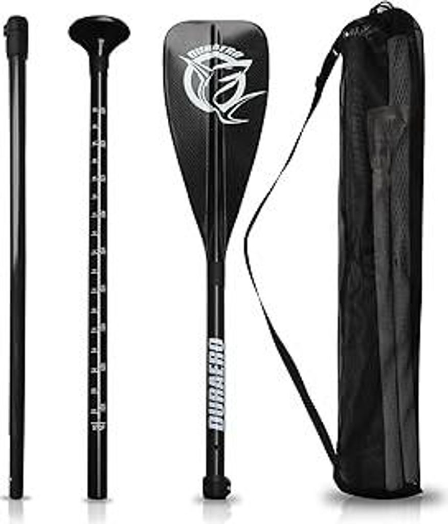 Carbon Paddle with Bag – 3 Pieces for SUP Kayak Stand-Up Paddling Board Professional Speed– Lightweight 760 g Paddle Adjustable Telescopic 165 ...