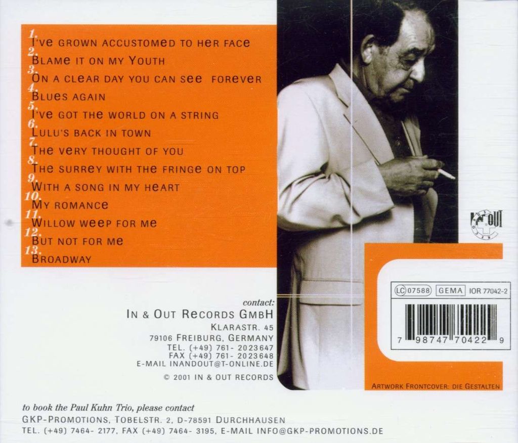 Paul Kuhn (1928-2013): Blame It On My Youth - - (CD / B)