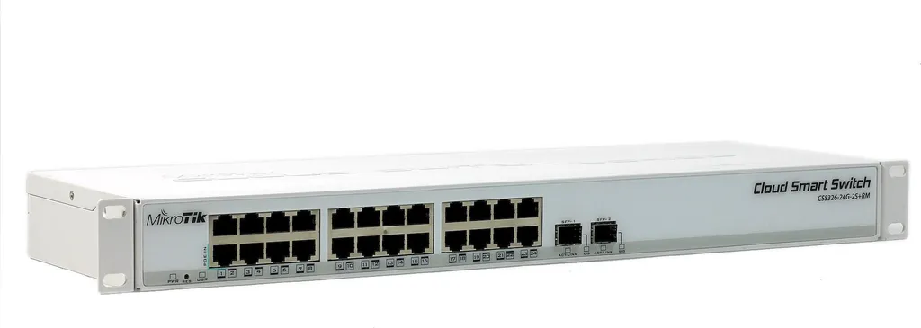 Switch Rackable 24 Ports avec 2 SFP+ 10G MikroTik CSS326-24G-2S+RM