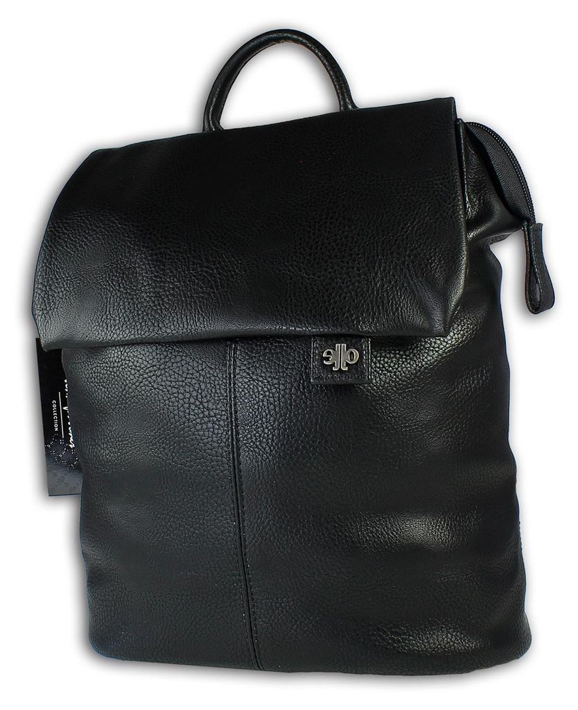 Jennifer Jones Kunstleder City-Rucksack Damen schwarz Produktbild 