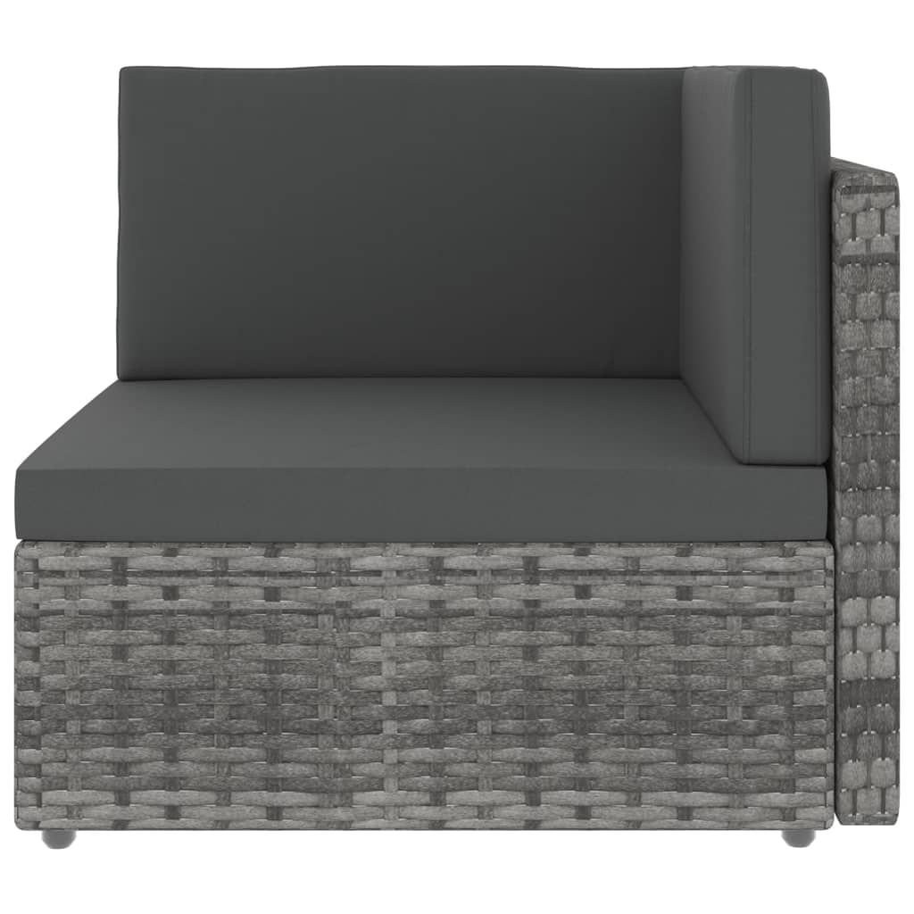 vidaXL Divano modulare ad angolo in rattan grigio Immagine del prodotto 