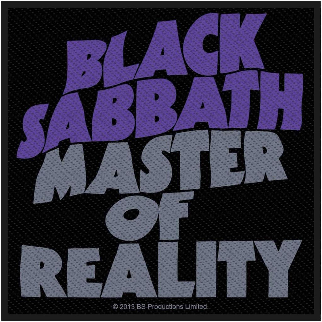 Black Sabbath - Standardgröße - Patch "Master Of Reality" - Polyester RO1125 (Einheitsgröße) (Schwarz/Violett/Grau)