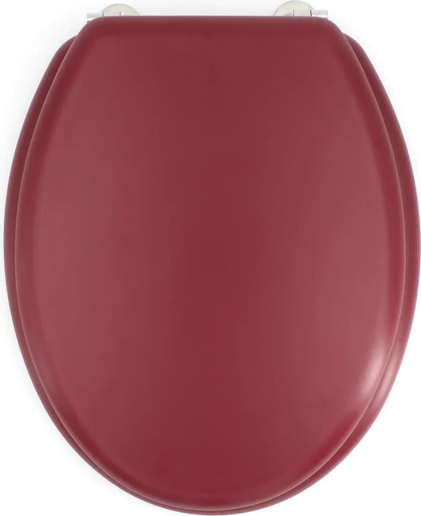 Abattant WC Gelco Dolce en bois MDF bordeaux - Modèle standard robuste