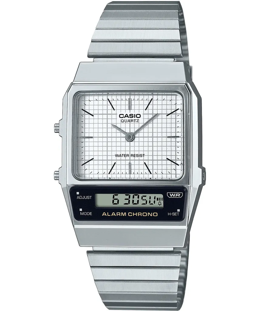 Casio AQ-800E-7A montre vintage argentée pour un style rétro