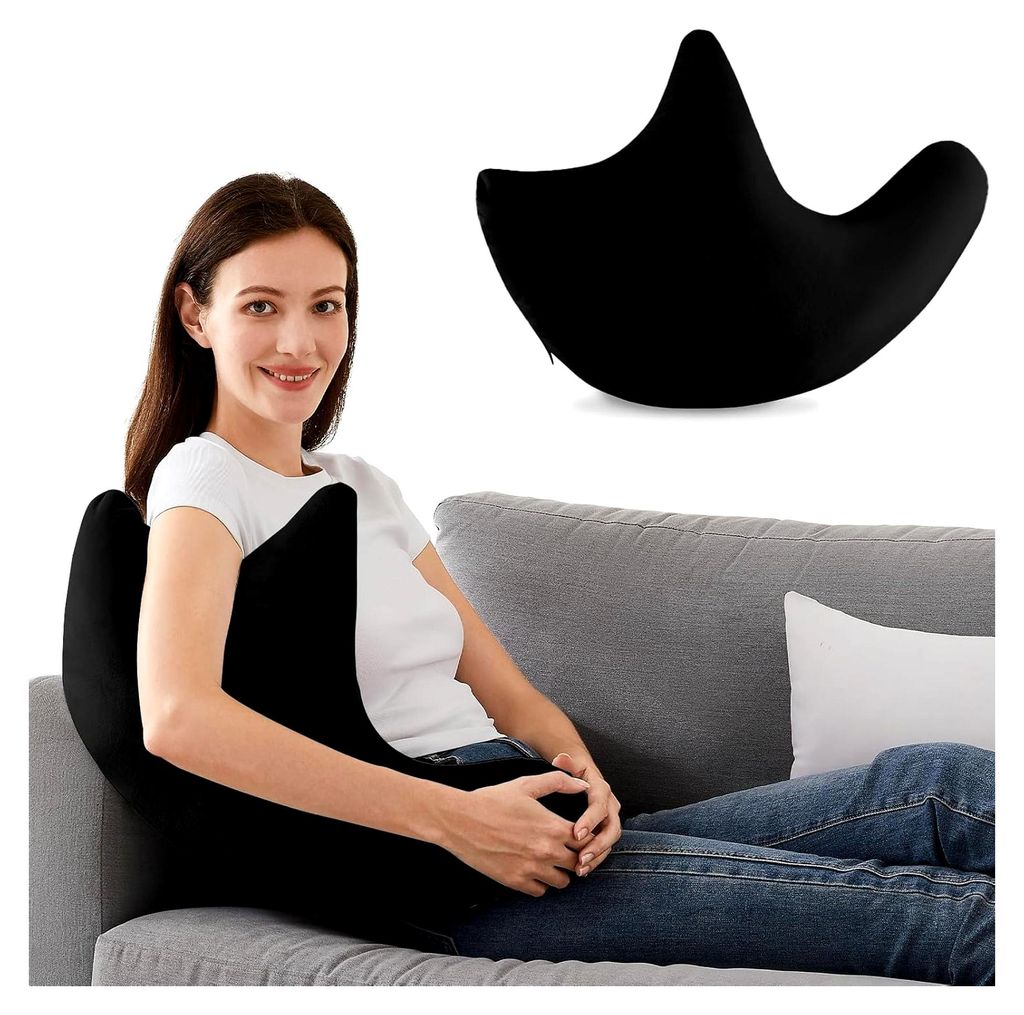Schulter-OP-Kissen für Schulterschmerzen, Rotatorenmanschettenkissen zum Sitzen, Schulterentlastungskissen (Schwarz)