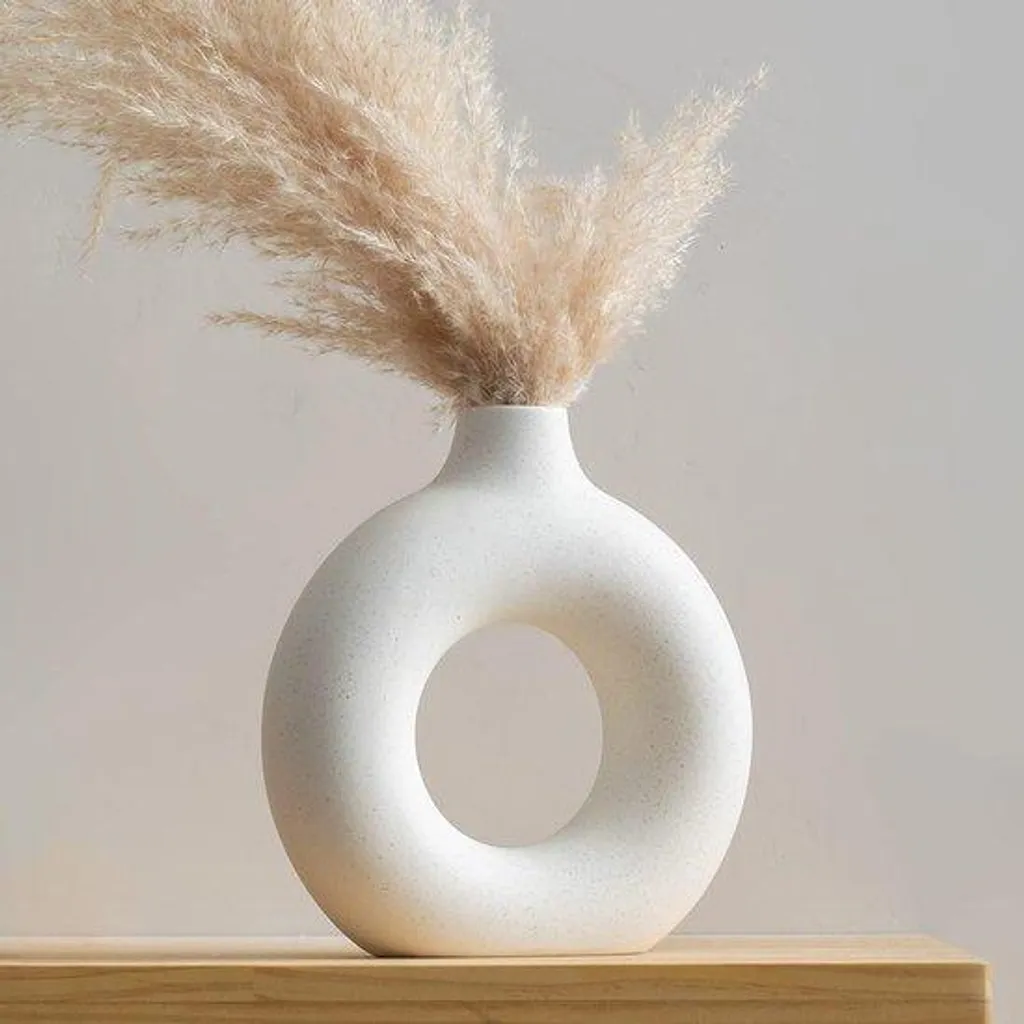 Vase en céramique blanc pour centre de table décoration de mariage