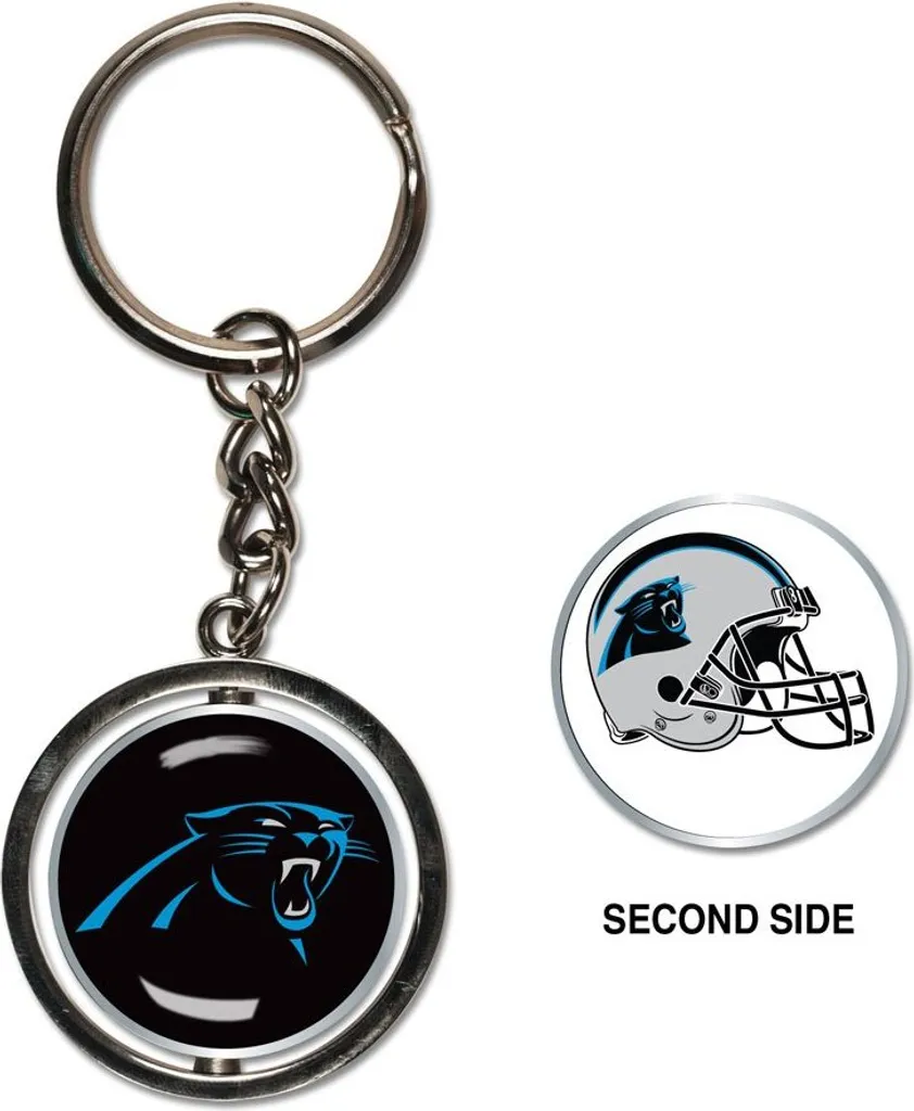 Porte-clés WinCraft NFL Spinner Carolina Panthers Noir et Bleu - UNI