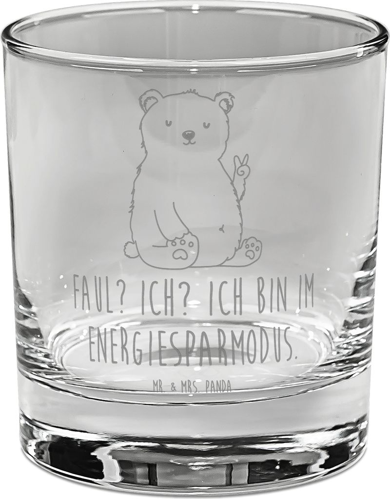 Mr. & Mrs. Panda Cocktailglas Eisbär Faul - Transparent - Geschenk, Gin Glas, Bär, Teddybär, Arbeit, Nordpol, Longdrinkglas, Büro, Tumbler, Hom...
