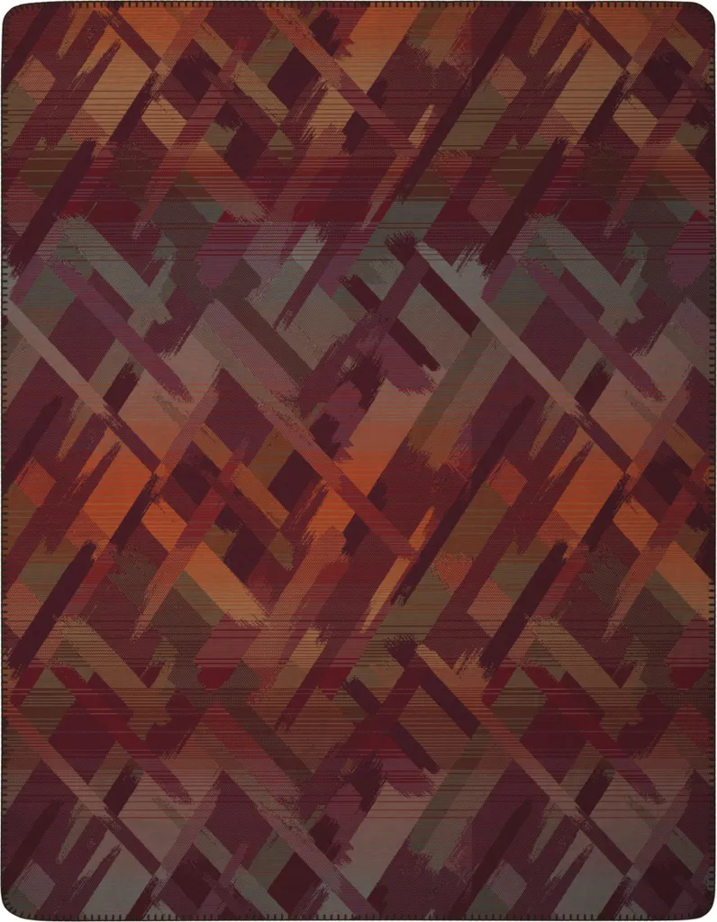 Plaid Chaud pour Canapé Biederlack 150x200 cm Garnet Glow Cocooning