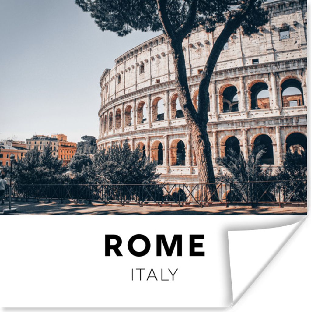 MuchoWow Poster Rom - Italien - Kolosseum 30x30 cm - Wandposter - Printing