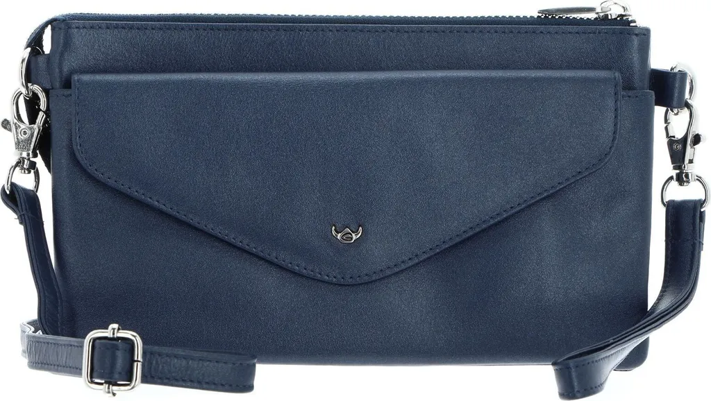 Borsa Golden Head Valencia Blu Zaffiro - Pelle Nappa e RFID Safe