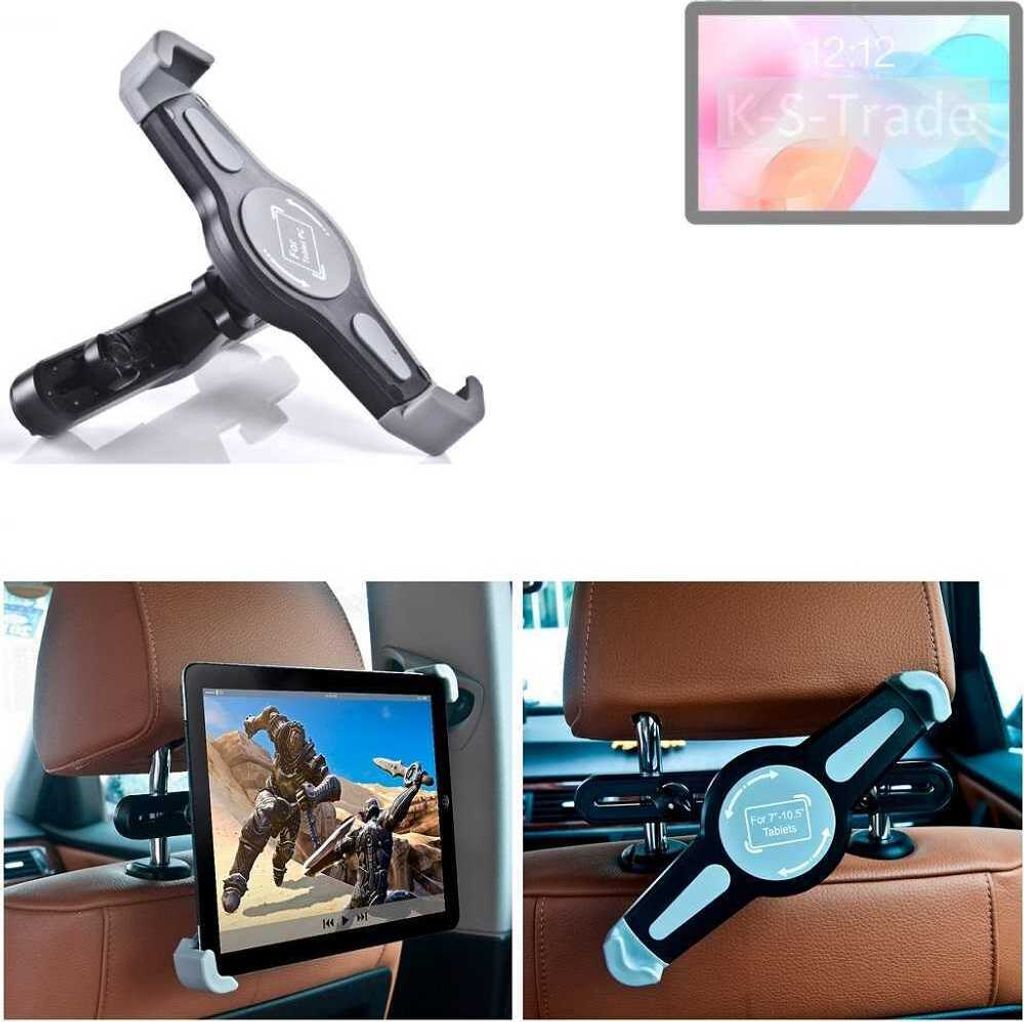 K-S-Trade Tablethalterung kompatibel mit Teclast M40 Air KFZ Kopfstützen Halterung 360° Auto Sitzhalterung Headrest Holder Halter Tablet PC