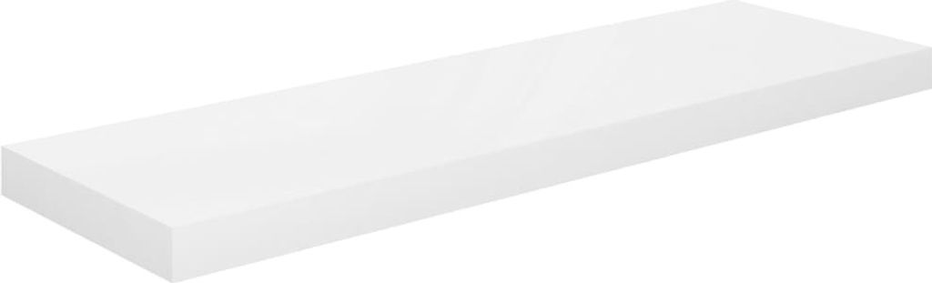 vidaXL Étagère suspendue blanc brillant 80x23,5x3,8 cm MDF Image du produit 